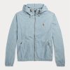 Blue Men’s Ralph Lauren Indigo Chambray Hooded Jackets