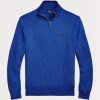 Blue Men’s Ralph Lauren Mesh-knit Cotton Quarter-zip Jumper Sweaters Blue Men’s Ralph Lauren Mesh-knit Cotton Quarter-zip Jumper Sweaters