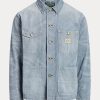 Blue Men’s Ralph Lauren Micro-Check Indigo Denim Jackets