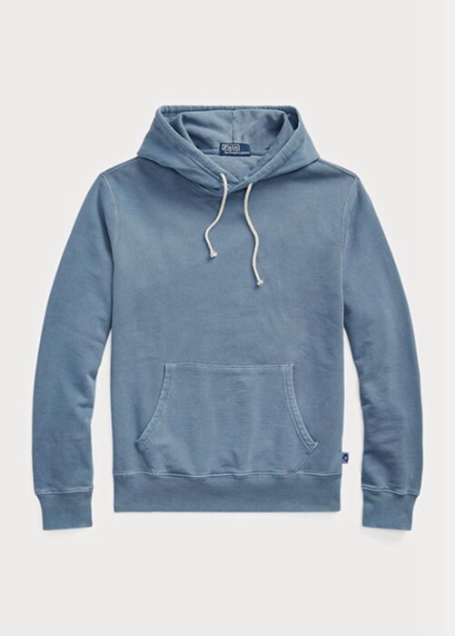 Blue Men’s Ralph Lauren Organic Cotton Fleece Hoodie Blue Men’s Ralph Lauren Organic Cotton Fleece Hoodie