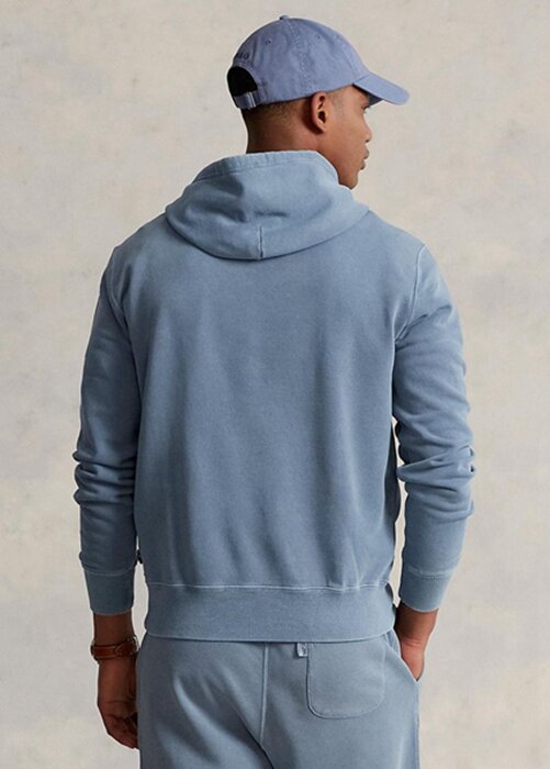 Blue Men’s Ralph Lauren Organic Cotton Fleece Hoodie Blue Men’s Ralph Lauren Organic Cotton Fleece Hoodie