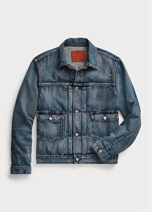 Blue Men’s Ralph Lauren Overdale Indigo Denim Trucker Jackets Blue Men’s Ralph Lauren Overdale Indigo Denim Trucker Jackets