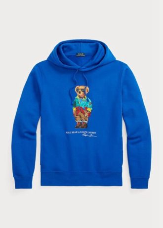Blue Men’s Ralph Lauren Polo Bear Fleece  Hoodie