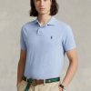 Blue Men’s Ralph Lauren Slim Fit Mesh  Polo Shirts