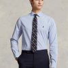 Blue Men’s Ralph Lauren Slim Fit Striped Poplin Formal Shirts