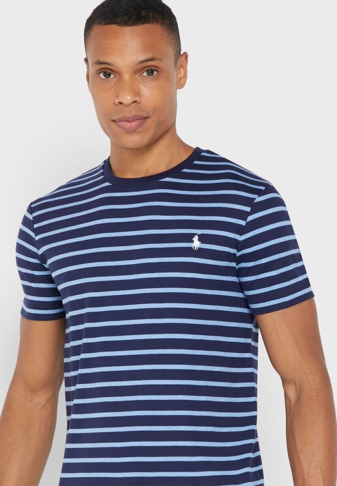 Blue Men’s Ralph Lauren Striped Crew Neck T Shirts