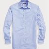 Blue Men’s Ralph Lauren Striped Poplin Formal  Shirts