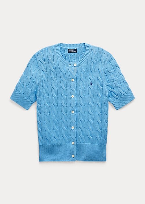 Blue Women’s Ralph Lauren Cable-Knit Short-Sleeve Sweaters Blue Women’s Ralph Lauren Cable-Knit Short-Sleeve Sweaters