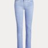 Blue Women’s Ralph Lauren Coated Mid-Rise Straight Ankle Jeans