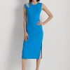 Blue Women’s Ralph Lauren Cotton-Blend Sleeveless Midi Dress