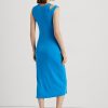Blue Women’s Ralph Lauren Cotton-Blend Sleeveless Midi Dress