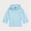 Blue Women’s Ralph Lauren Cutoff-cuff Fleece   Hoodie
