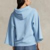 Blue Women’s Ralph Lauren Cutoff-cuff Fleece   Hoodie