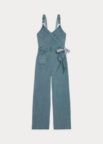 Blue Women’s Ralph Lauren Garment-Dyed Jersey Jumpsuit Dress