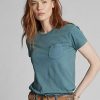 Blue Women’s Ralph Lauren Indigo Cotton Pocket T Shirts Blue Women’s Ralph Lauren Indigo Cotton Pocket T Shirts