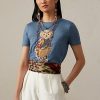 Blue Women’s Ralph Lauren Island Polo Bear Cotton T Shirts Blue Women’s Ralph Lauren Island Polo Bear Cotton T Shirts