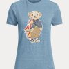 Blue Women’s Ralph Lauren Island Polo Bear Cotton T Shirts Blue Women’s Ralph Lauren Island Polo Bear Cotton T Shirts