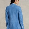 Blue Women’s Ralph Lauren Lambskin Suede Blazers