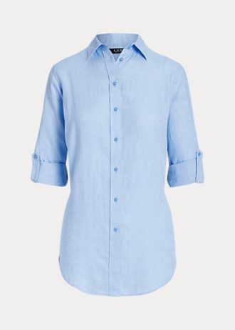 Blue Women’s Ralph Lauren Linen   Shirts