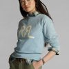 Blue Women’s Ralph Lauren Logo French Terry Crewneck Sweatshirts Blue Women’s Ralph Lauren Logo French Terry Crewneck Sweatshirts