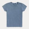 Blue Women’s Ralph Lauren Organic Cotton Crewneck T Shirts Blue Women’s Ralph Lauren Organic Cotton Crewneck T Shirts