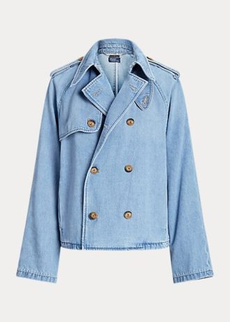 Blue Women’s Ralph Lauren Oversize Boxy Fit Denim Coats