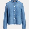 Blue Women’s Ralph Lauren Oversize Denim Shirts