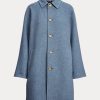 Blue Women’s Ralph Lauren Oversize Double-Face Car Coats Blue Women’s Ralph Lauren Oversize Double-Face Car Coats