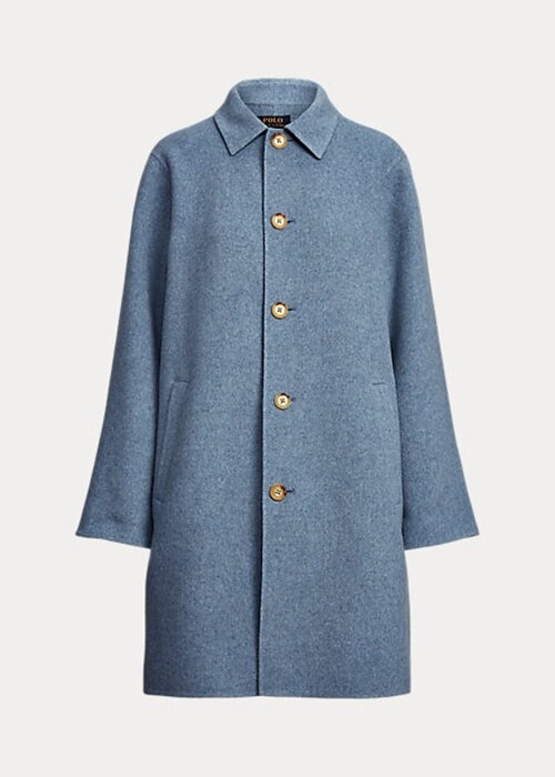 Blue Women’s Ralph Lauren Oversize Double-Face Car Coats Blue Women’s Ralph Lauren Oversize Double-Face Car Coats