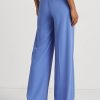 Blue Women’s Ralph Lauren Pleated Georgette   Pants