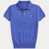 Blue Women’s Ralph Lauren Slim Fit Cashmere Polo Shirts