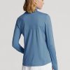 Blue Women’s Ralph Lauren Stretch Jersey Quarter-Zip Sweatshirts