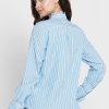 Blue Women’s Ralph Lauren Striped Ruffle Detail Shirts Blue Women’s Ralph Lauren Striped Ruffle Detail Shirts
