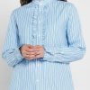 Blue Women’s Ralph Lauren Striped Ruffle Detail Shirts Blue Women’s Ralph Lauren Striped Ruffle Detail Shirts