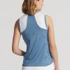 Blue Women’s Ralph Lauren Tailored Fit Sleeveless Piqué Shirts