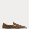 Brown / Brown Men’s Ralph Lauren Keaton Tweed Slip-On Sneakers