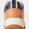 Brown / Indigo Men’s Ralph Lauren Harmon Leather & Denim Sneakers