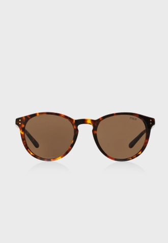 Brown Men’s Ralph Lauren 0Ph4110 Round Sunglasses