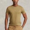 Brown Men’s Ralph Lauren Custom Slim Fit Crewneck  T Shirts