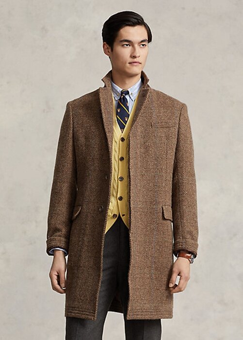 Brown Men’s Ralph Lauren Lightweight Wool Herringbone Topcoat Coats Brown Men’s Ralph Lauren Lightweight Wool Herringbone Topcoat Coats