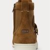 Brown Men’s Ralph Lauren Ranger Nubuck & Canvas Sneakers