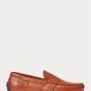 Brown Men’s Ralph Lauren Reynold Leather Driver Casual Shoes