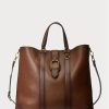 Brown Men’s Ralph Lauren Welington Burnished Calfskin Tote Bags Brown Men’s Ralph Lauren Welington Burnished Calfskin Tote Bags