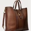Brown Men’s Ralph Lauren Welington Burnished Calfskin Tote Bags Brown Men’s Ralph Lauren Welington Burnished Calfskin Tote Bags