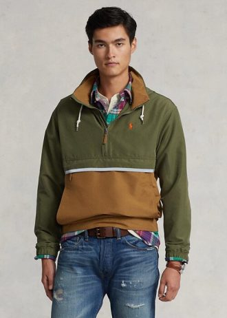 Brown Multicolor Men’s Ralph Lauren Packable Water-Repellent Hooded Jackets