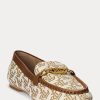 Brown Women’s Ralph Lauren Averi II Monogram Jacquard Loafers