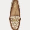 Brown Women’s Ralph Lauren Averi II Monogram Jacquard Loafers
