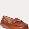 Brown Women’s Ralph Lauren Briony Leather Driver Loafers
