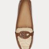 Brown Women’s Ralph Lauren Brynn Nappa Leather Driver Flat Shoes