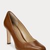 Brown Women’s Ralph Lauren Camila Burnished Leather Heels Brown Women’s Ralph Lauren Camila Burnished Leather Heels